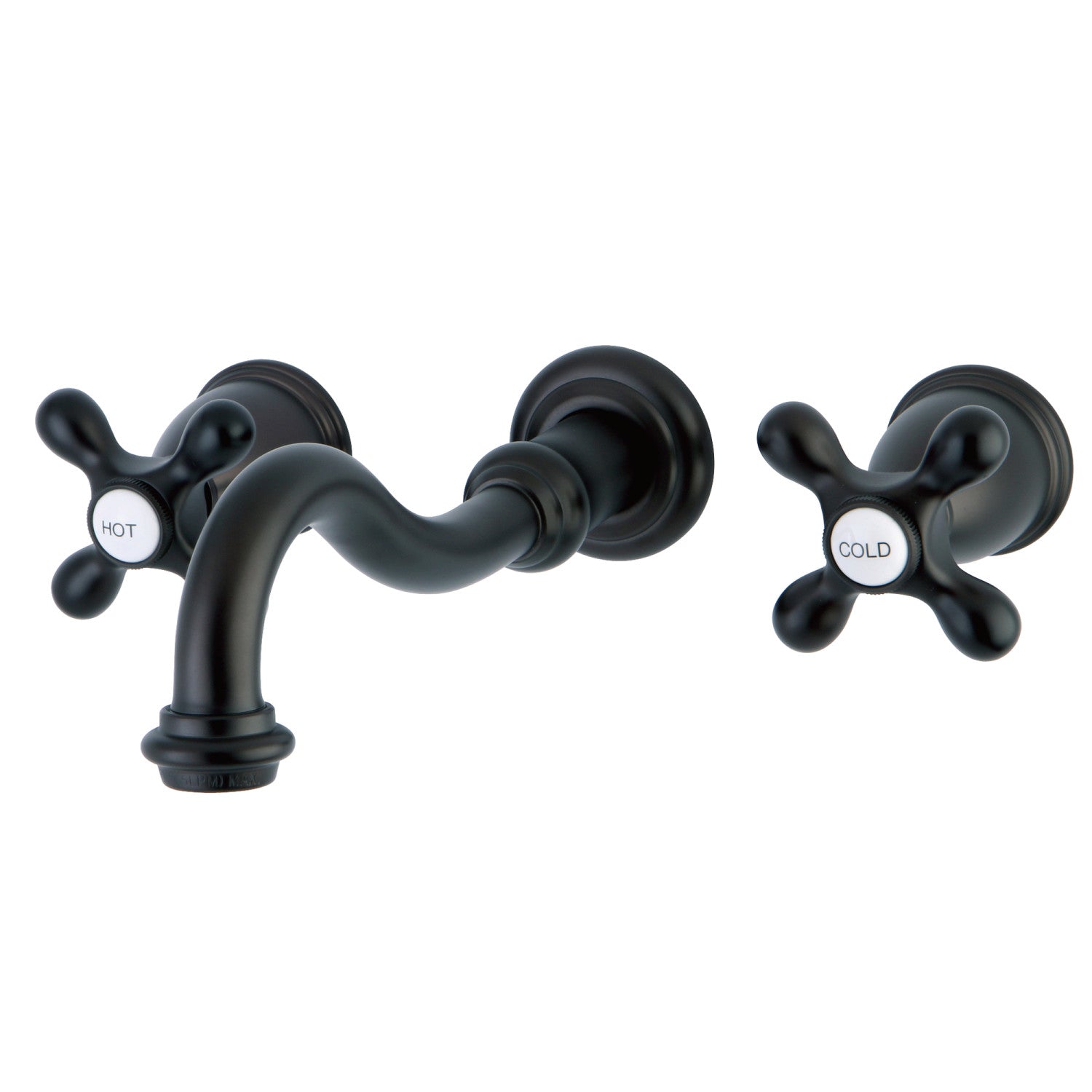 Kingston Heirloom KS3125AX - Vintage Double-Handle 3-Hole Wall Mount Bathroom Faucet, Oil Rubbed Bronze — image 1